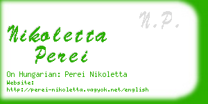 nikoletta perei business card